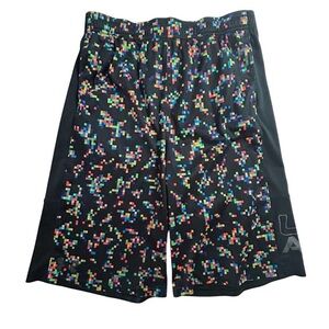 Under Armour Boys XL Pixelated Basketball Shorts Multicolor Athletic
